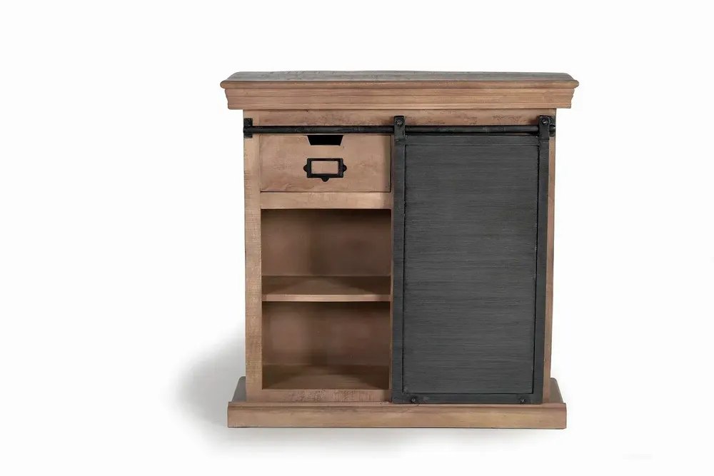 Console table - Mango wood console with sliding door - GINER Y COLOMER