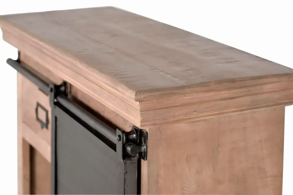 Console table - Mango wood console with sliding door - GINER Y COLOMER