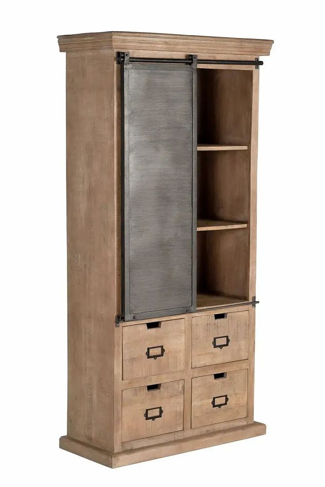 Shelves - Shelf in natural mango wood and metal details - GINER Y COLOMER