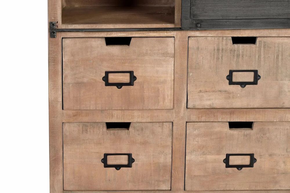 Shelves - Shelf in natural mango wood and metal details - GINER Y COLOMER