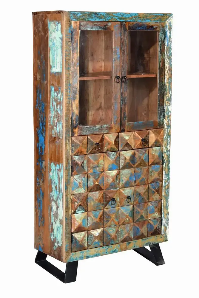 Buffets - Vitrine exclusive en bois recyclé - GINER Y COLOMER