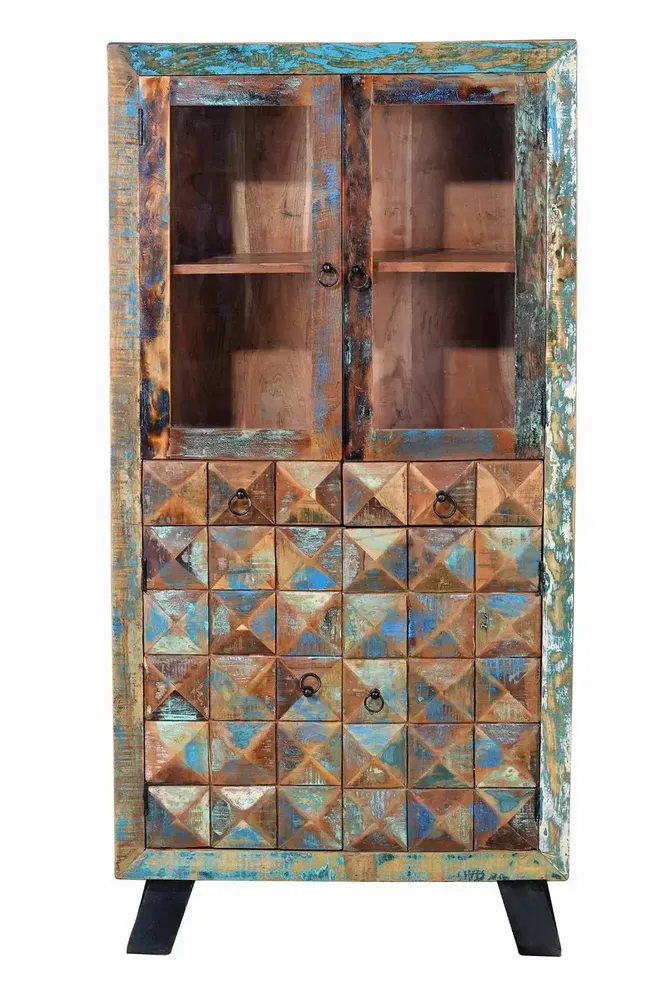 Buffets - Vitrine exclusive en bois recyclé - GINER Y COLOMER