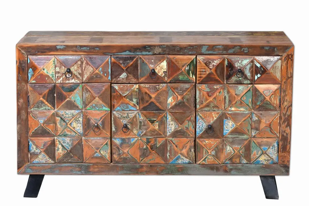 Buffets - Buffet en bois recyclé multicolore - GINER Y COLOMER