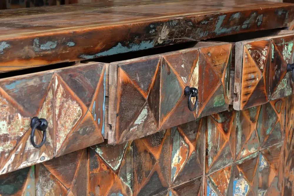 Buffets - Buffet en bois recyclé multicolore - GINER Y COLOMER