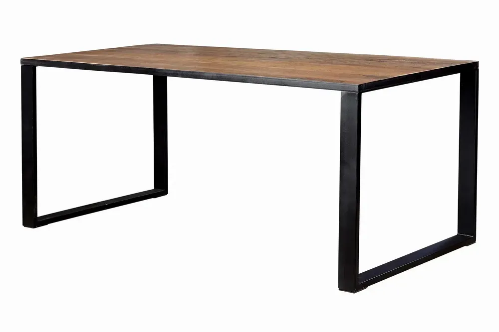 Tables Salle à Manger - Table à manger en métal et acacia naturel et noir 8 places - GINER Y COLOMER
