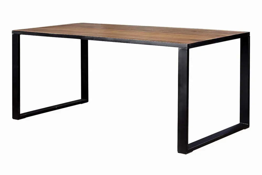 Tables Salle à Manger - Table à manger en métal et acacia naturel et noir 8 places - GINER Y COLOMER