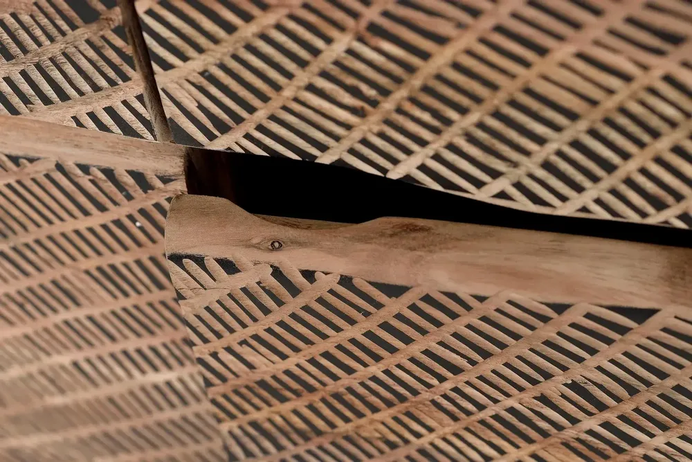 Buffets - Buffet en bois d'acacia et pieds en métal couleur naturelle - GINER Y COLOMER