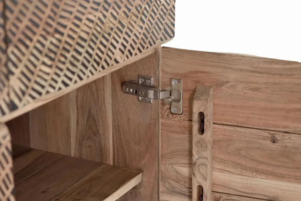 Buffets - Buffet en bois d'acacia et pieds en métal couleur naturelle - GINER Y COLOMER