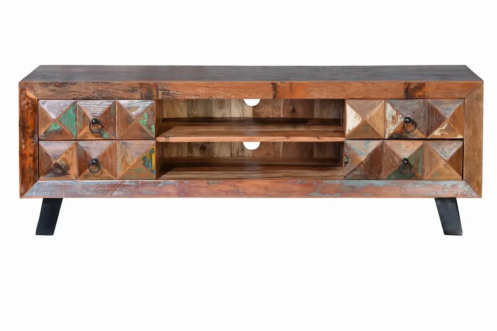 Meubles TV - Meuble TV en bois recyclé multicolore - GINER Y COLOMER