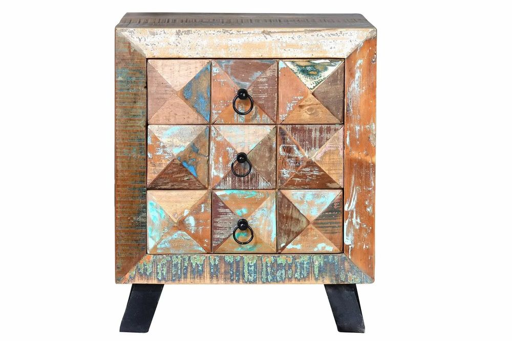 Coffee tables - Coffee table in multicolored recycled solid wood - GINER Y COLOMER