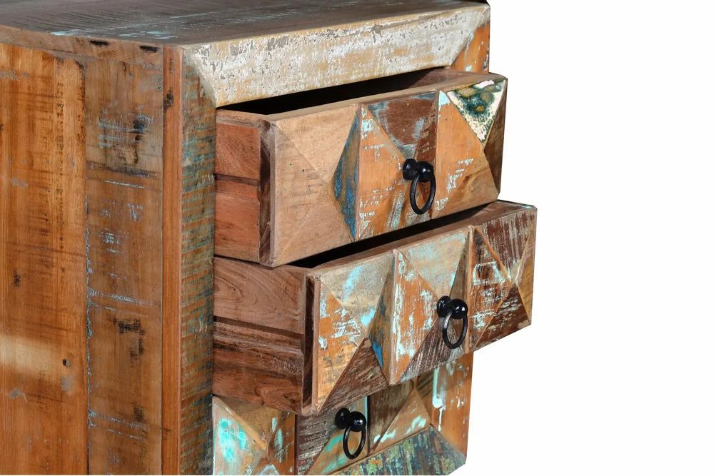 Coffee tables - Coffee table in multicolored recycled solid wood - GINER Y COLOMER