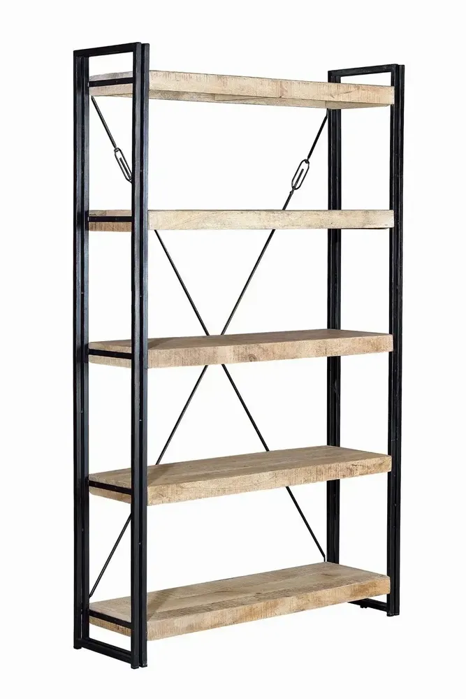 Shelves - Shelf in natural and black mango wood - GINER Y COLOMER