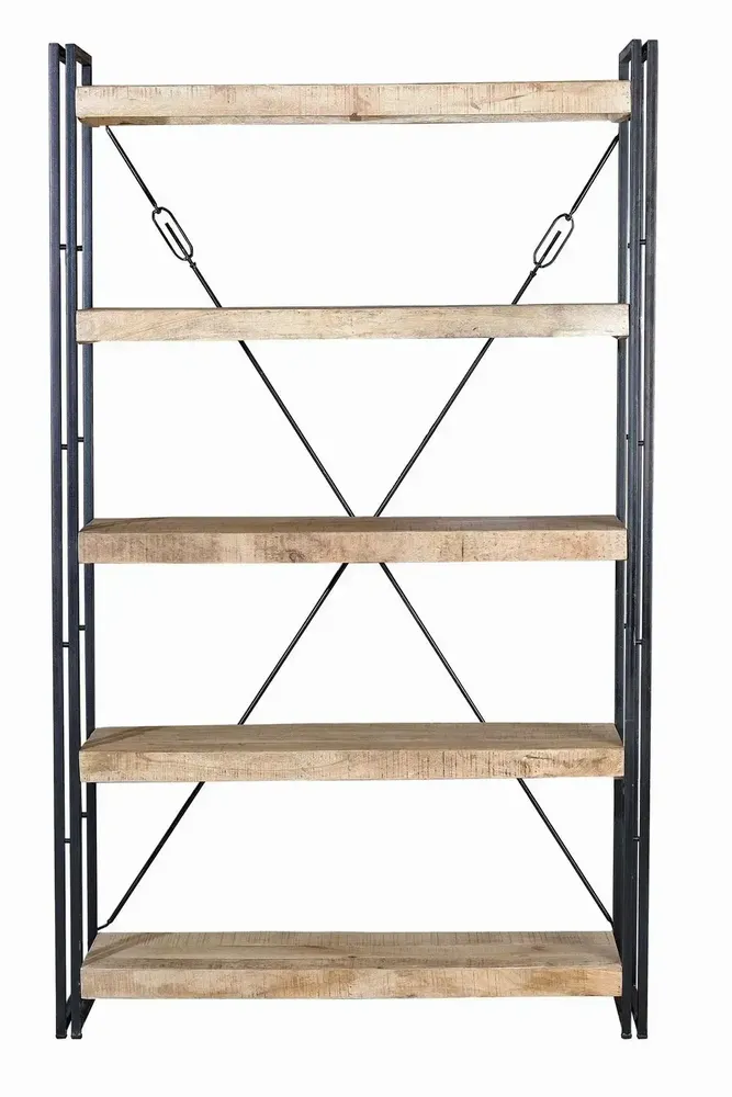 Shelves - Shelf in natural and black mango wood - GINER Y COLOMER