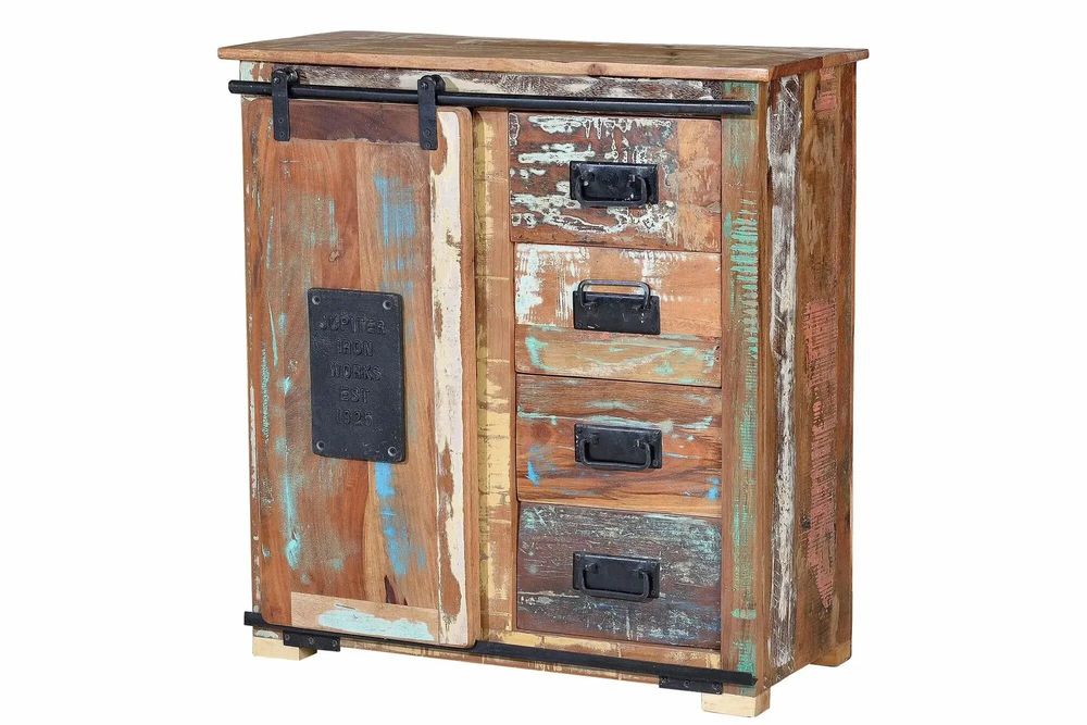 Sideboards - BANGKOK - Exclusive sideboard in multicolored recycled wood - GINER Y COLOMER