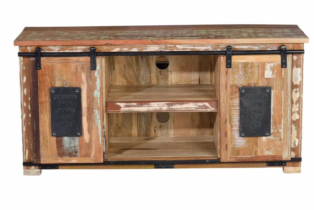 Meubles TV - Meuble TV en bois recyclé multicolore - GINER Y COLOMER