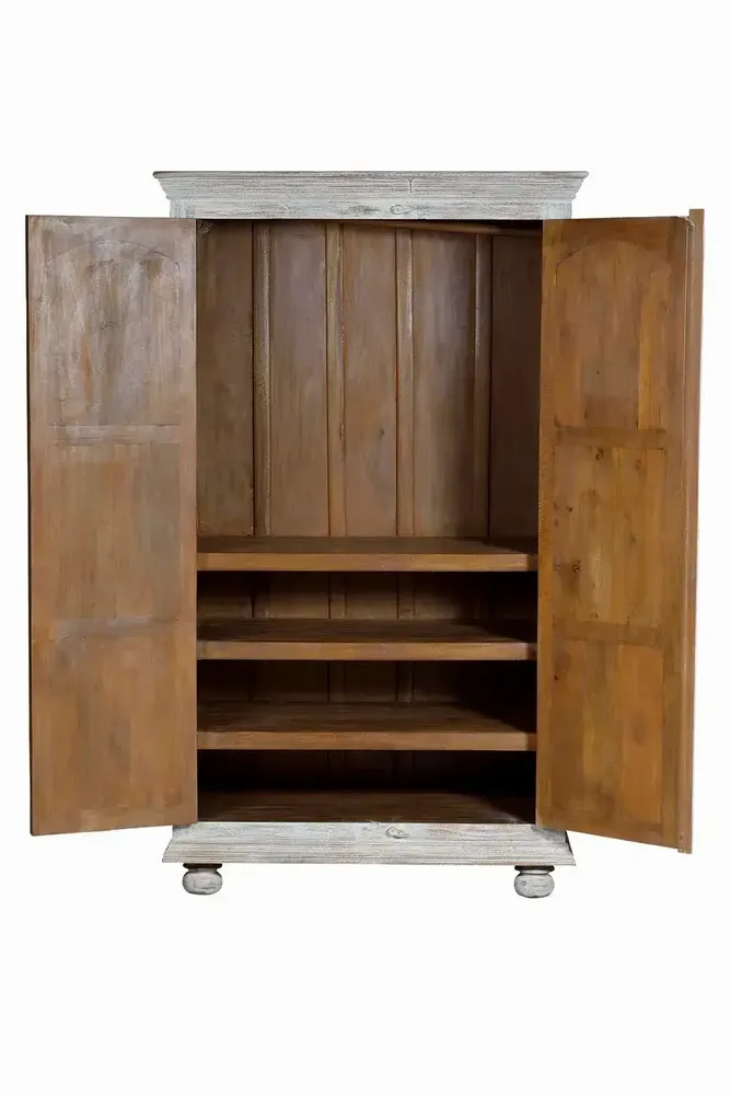 Armoires - Armoire en manguier blanc vieilli 2 mètres - GINER Y COLOMER