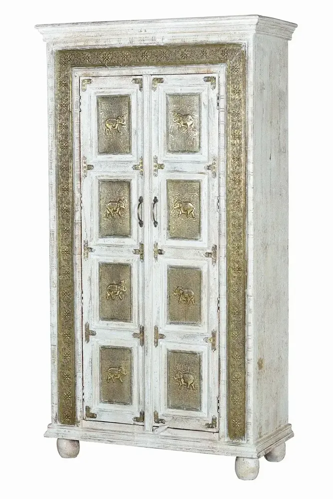 Boîtes de rangement - Coffret en manguier blanc vieilli craquelé - GINER Y COLOMER