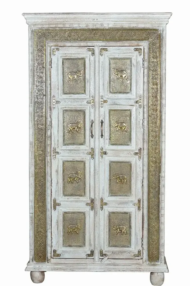 Boîtes de rangement - Coffret en manguier blanc vieilli craquelé - GINER Y COLOMER
