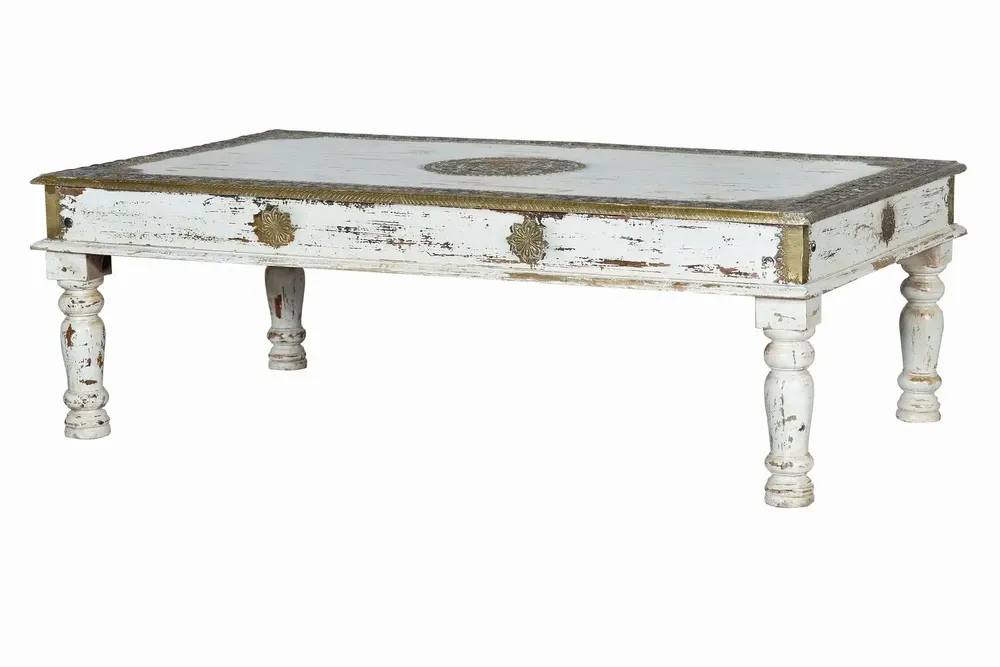 Tables basses - Table basse en manguier blanc vieilli - GINER Y COLOMER