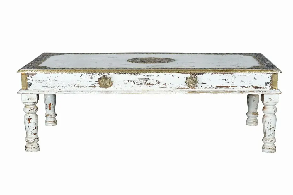 Tables basses - Table basse en manguier blanc vieilli - GINER Y COLOMER