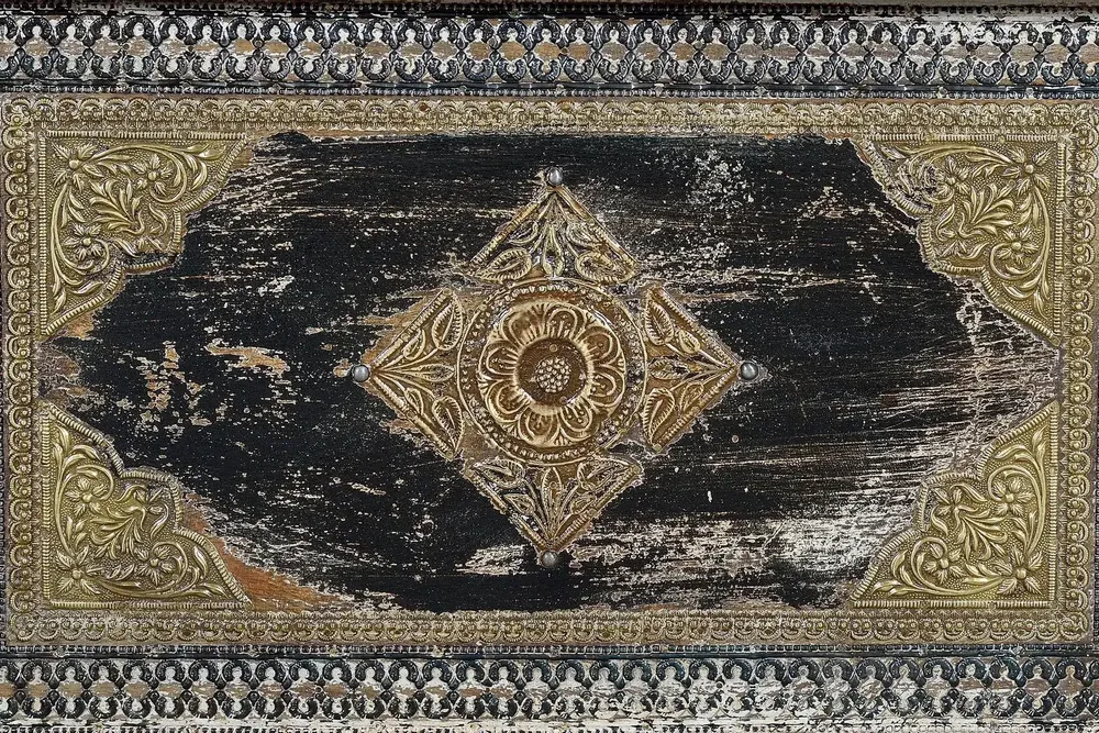 Boîtes de rangement - Coffre en bois de manguier et détails en bronze blanc vieilli - GINER Y COLOMER