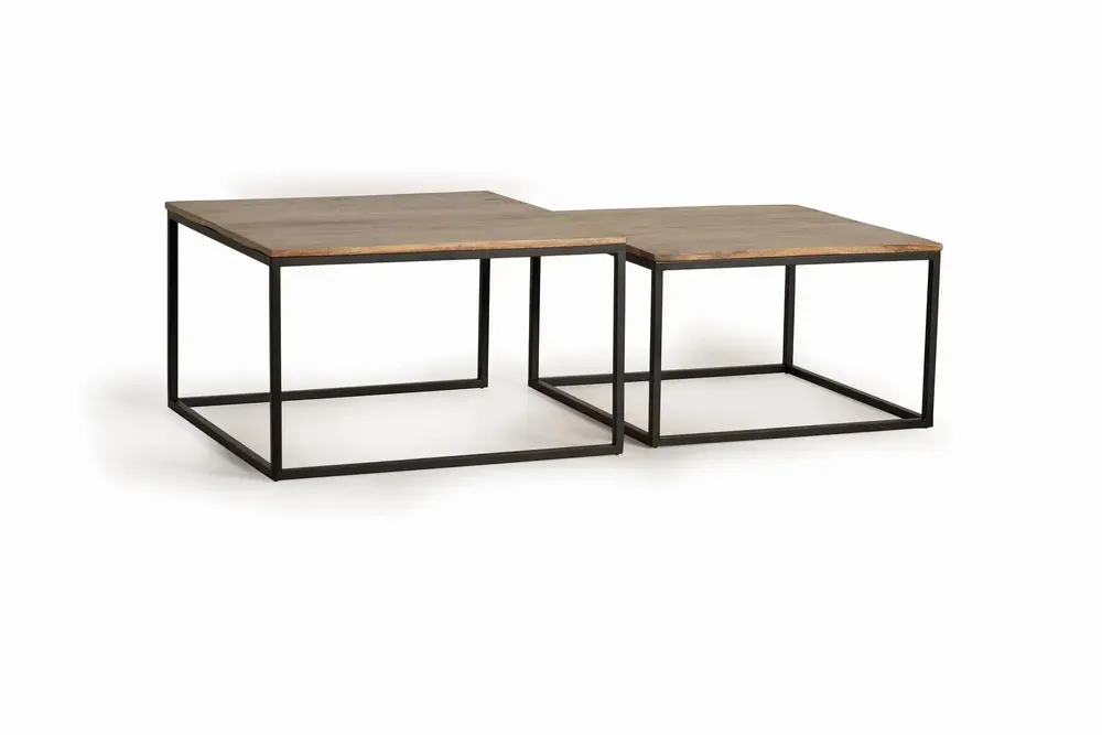 Tables basses - Lot de 2 tables basses en bois de manguier - GINER Y COLOMER