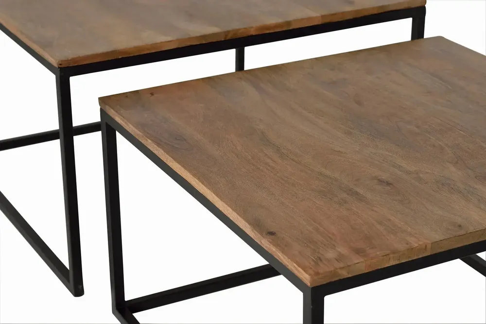 Tables basses - Lot de 2 tables basses en bois de manguier - GINER Y COLOMER