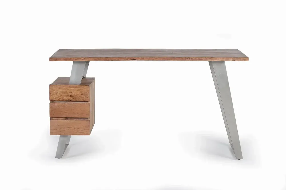 Bureaux - Bureau en bois de manguier et métal - GINER Y COLOMER