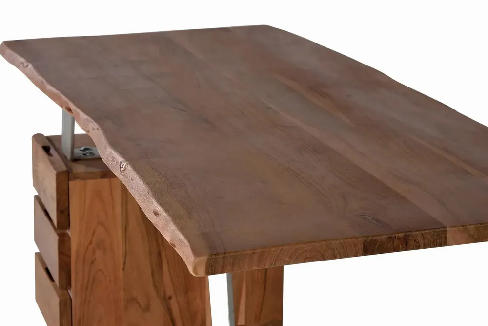 Bureaux - Bureau en bois de manguier et métal - GINER Y COLOMER