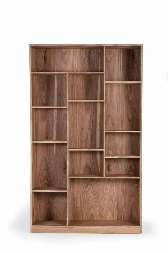 Bookshelves - Bookcase in brown mango wood 2 meters - GINER Y COLOMER