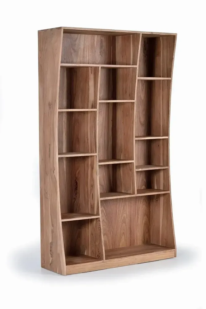 Bookshelves - Bookcase in brown mango wood 2 meters - GINER Y COLOMER
