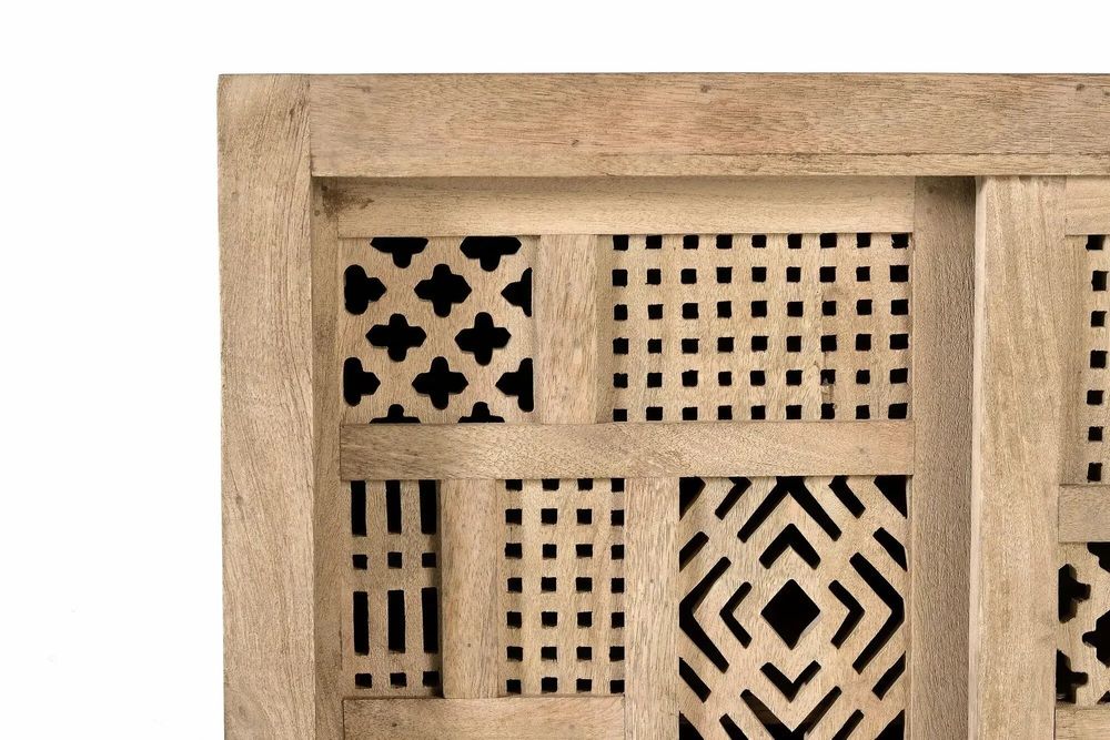 Sideboards - Sideboard in mango wood and natural-colored metal legs - GINER Y COLOMER