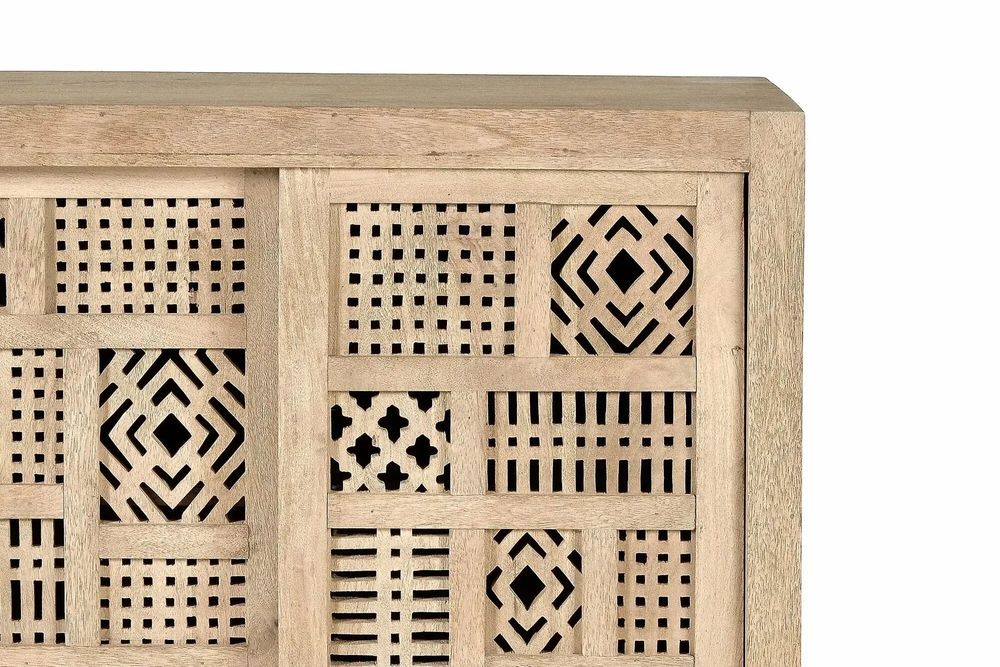 Sideboards - Sideboard in mango wood and natural-colored metal legs - GINER Y COLOMER