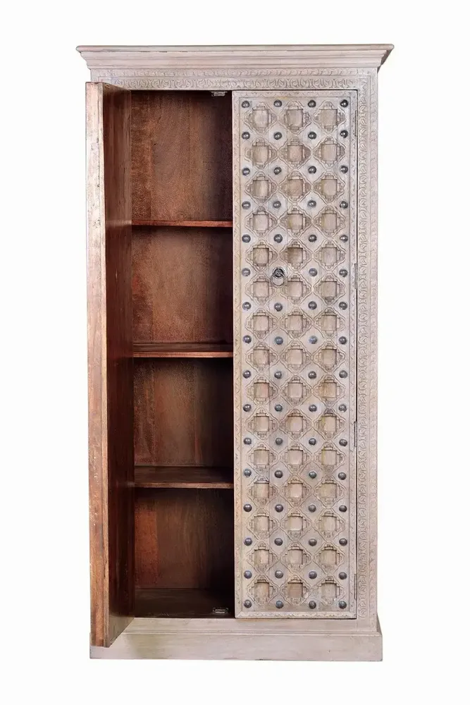 Wardrobe - Natural finish mango wood cabinet - GINER Y COLOMER