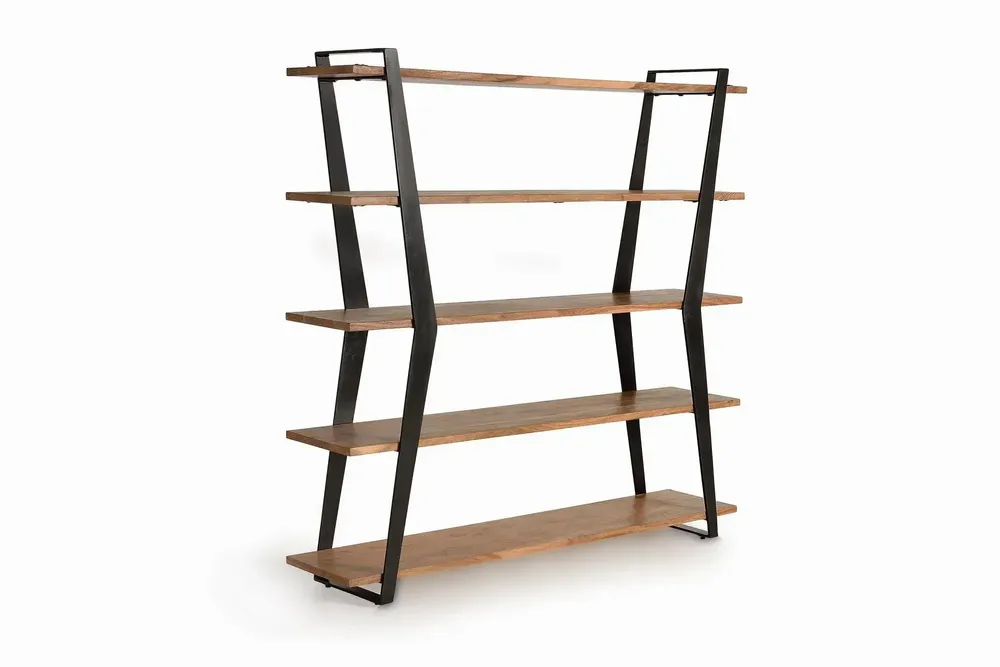 Bookshelves - Acacia wood and metal bookcase - GINER Y COLOMER