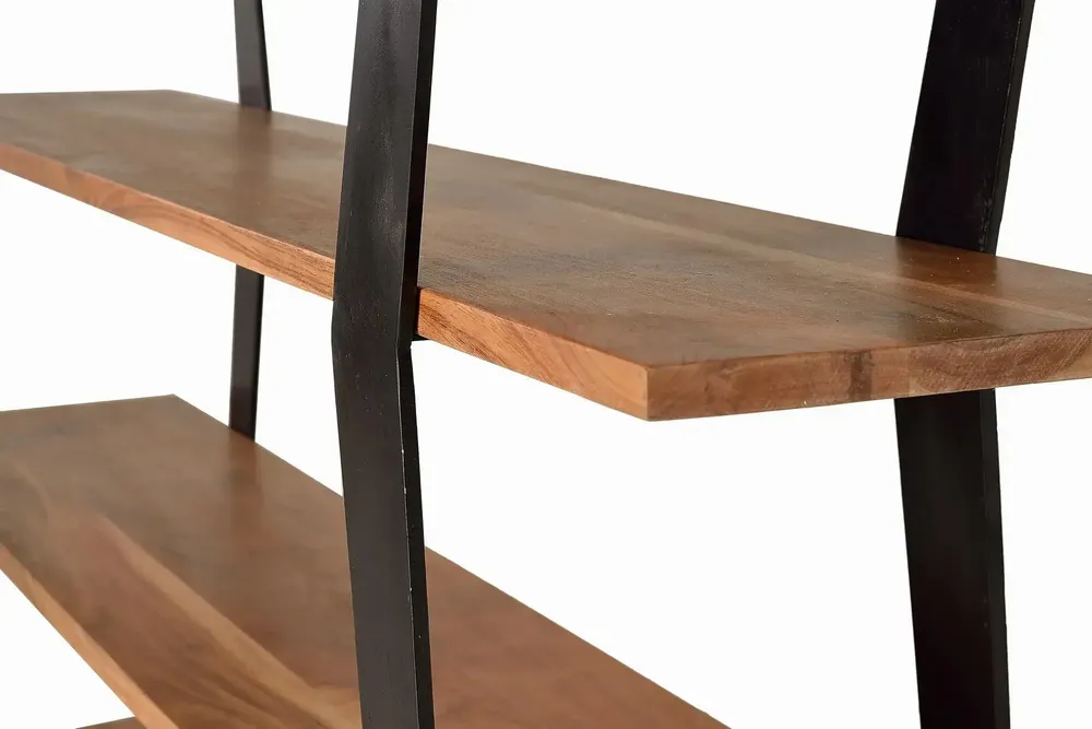 Bookshelves - Acacia wood and metal bookcase - GINER Y COLOMER