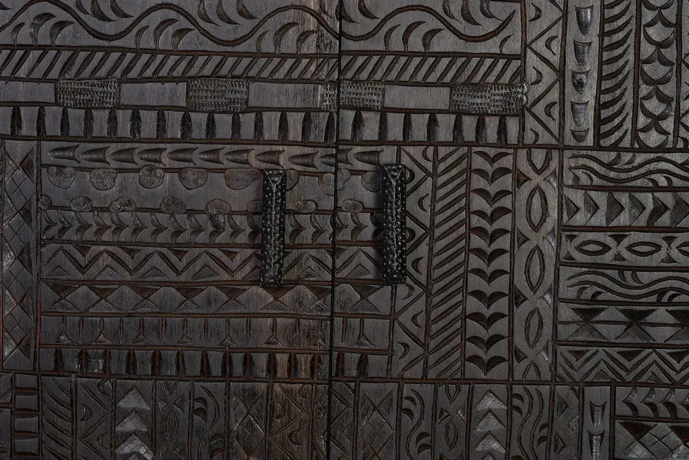 Buffets - Vitrine en bois de manguier et pieds en métal - GINER Y COLOMER