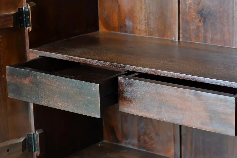 Buffets - Vitrine en bois de manguier et pieds en métal - GINER Y COLOMER