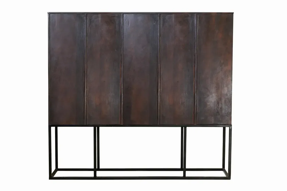 Buffets - Vitrine en bois de manguier et pieds en métal - GINER Y COLOMER