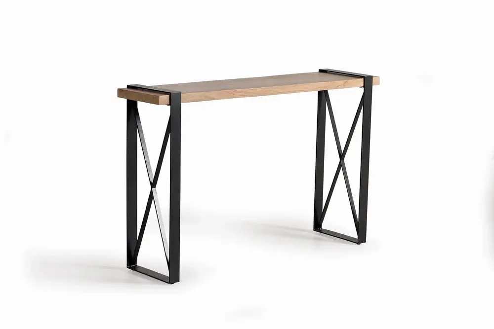 Console table - Acacia wood and metal console - GINER Y COLOMER