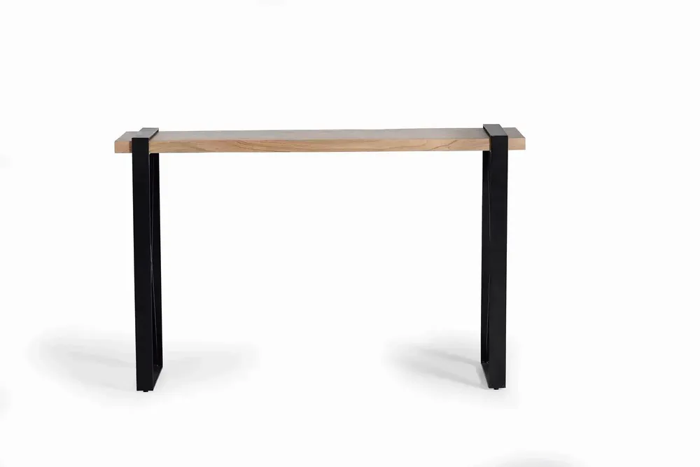 Console table - Acacia wood and metal console - GINER Y COLOMER