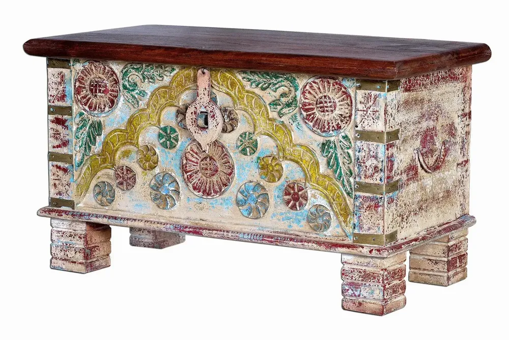 Boîtes de rangement - Coffre en bois de manguier couleur noyer - GINER Y COLOMER