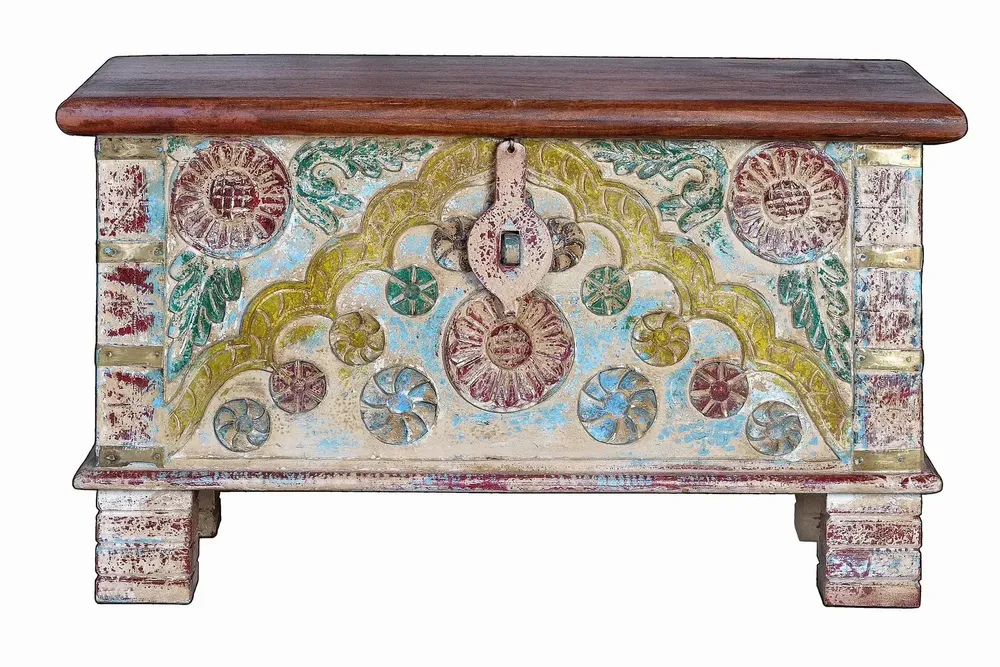 Boîtes de rangement - Coffre en bois de manguier couleur noyer - GINER Y COLOMER