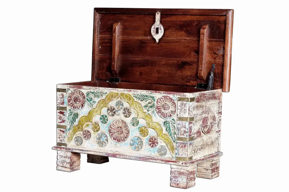 Boîtes de rangement - Coffre en bois de manguier couleur noyer - GINER Y COLOMER