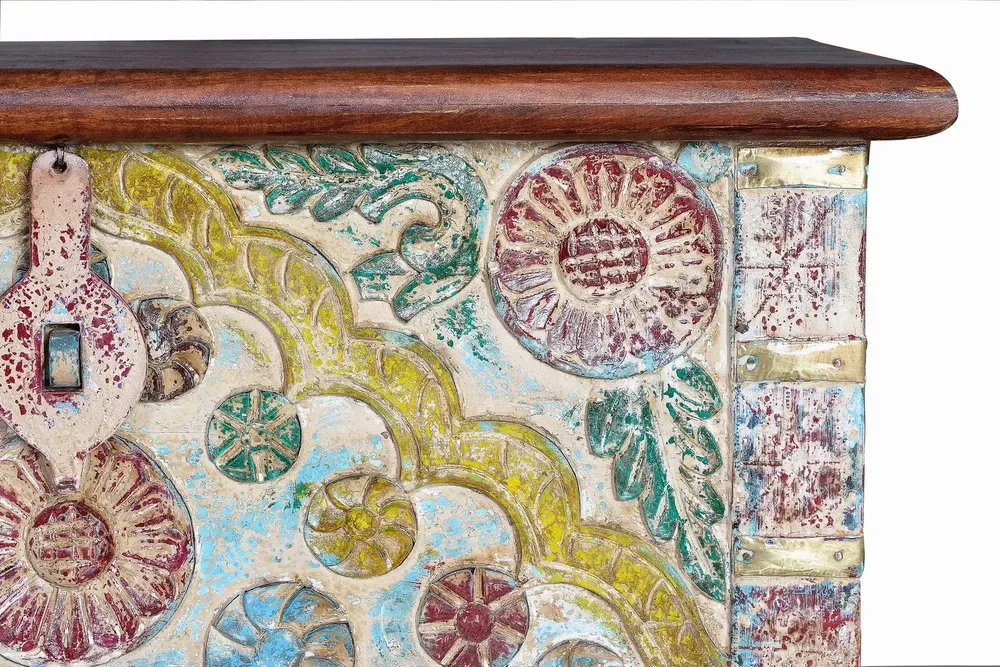 Boîtes de rangement - Coffre en bois de manguier couleur noyer - GINER Y COLOMER