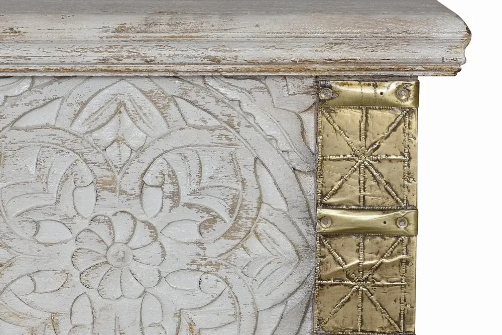 Boîtes de rangement - Coffre ancien en bois de manguier blanc - GINER Y COLOMER