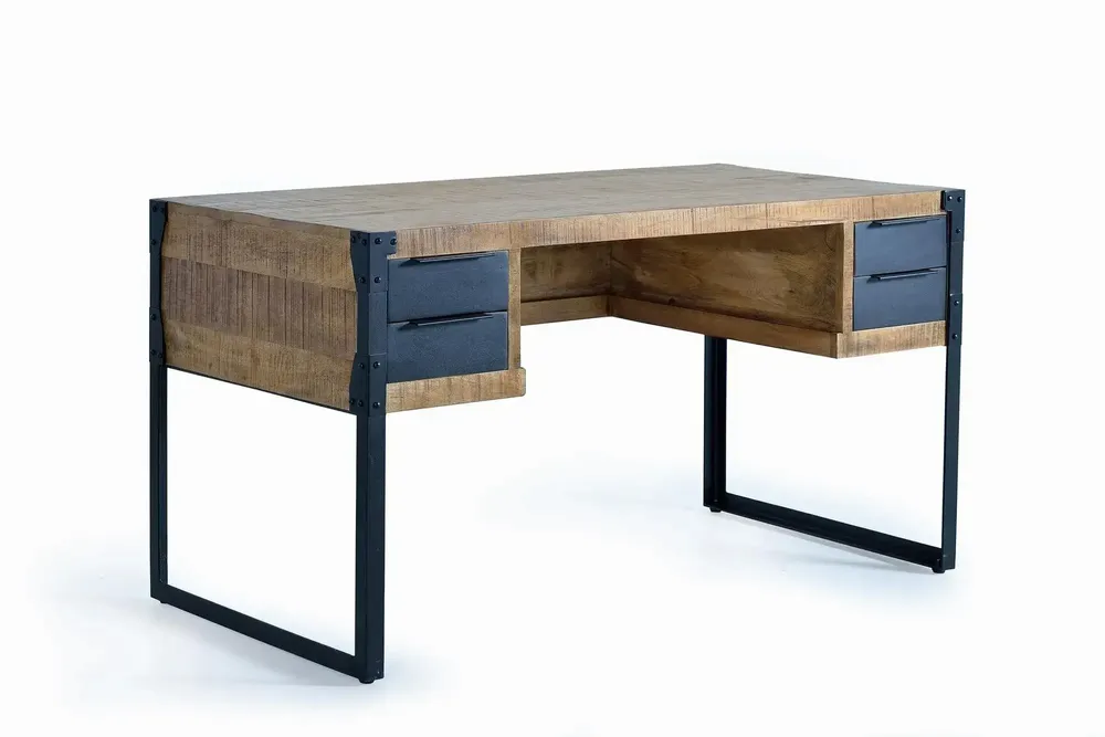 Bureaux - Bureau en bois de manguier et métal - GINER Y COLOMER