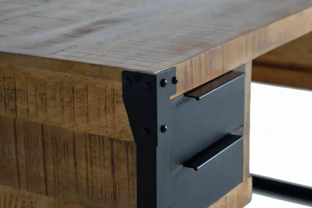 Bureaux - Bureau en bois de manguier et métal - GINER Y COLOMER