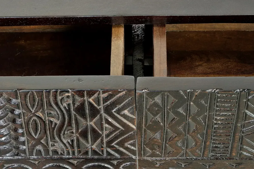 Console table - Console in mango wood and metal legs - GINER Y COLOMER