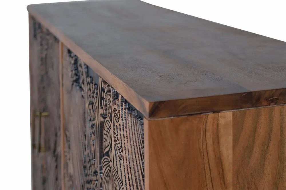 Sideboards - Carved acacia wood sideboard - GINER Y COLOMER